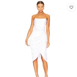 Bardot Jamila Corset Dress, Orchid White, Size 2